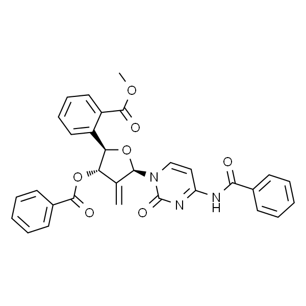 Cytidine, N-benzoyl-2^-deoxy-2^-methylene-,3^,5^-?dibenzoate(9CI)