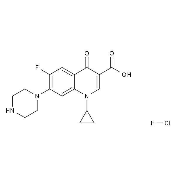 1-环丙基-6-氟-4-氧代-7-(哌嗪-1-基)-1,4-二氢喹啉-3-羧酸x盐酸盐