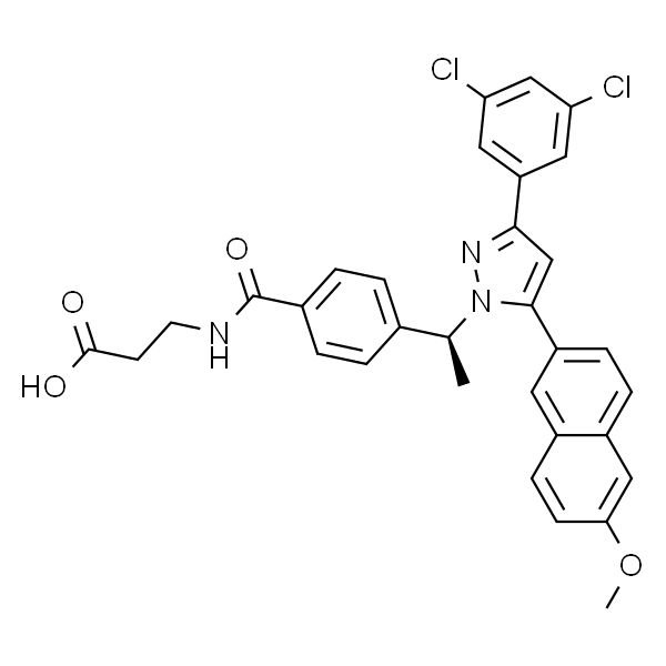 N-[4-[(1S)-1-[3-(3,5-二氯苯基)-5-(6-甲氧基-2-萘基)-1H-吡唑-1-基]乙基]苯甲酰]-BETA-丙氨酸