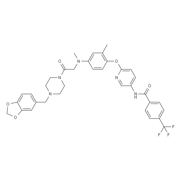 N-(6-(4-((2-(4-(苯并[d][1,3]二氧杂环戊烯-5-基甲基)哌嗪-1-基)-2-氧代乙基)(甲基)氨基)-2-甲基苯氧基)吡啶-3-基)-4-(三氟甲基)苯甲酰胺