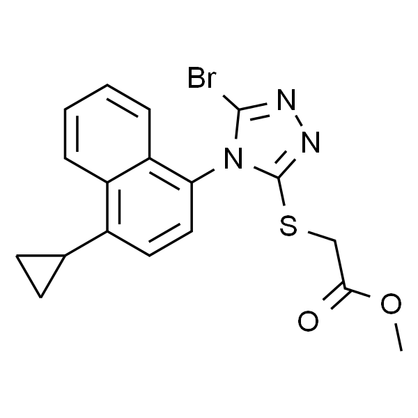 2-[[5-溴-4-(4-环丙基萘-1-基)-4H-1,2,4-三唑-3-基]硫基]乙酸甲酯