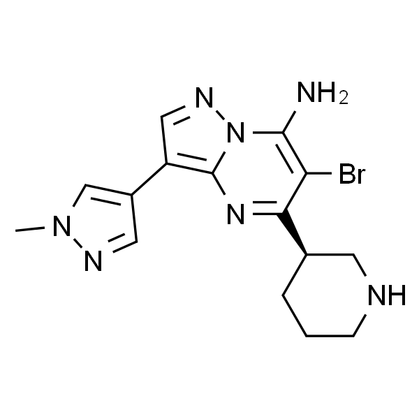 6-溴-3-(1-甲基-1H-吡唑-4-基)-5-(3R)-3-哌啶基吡唑并[1,5-a]嘧啶-7-胺
