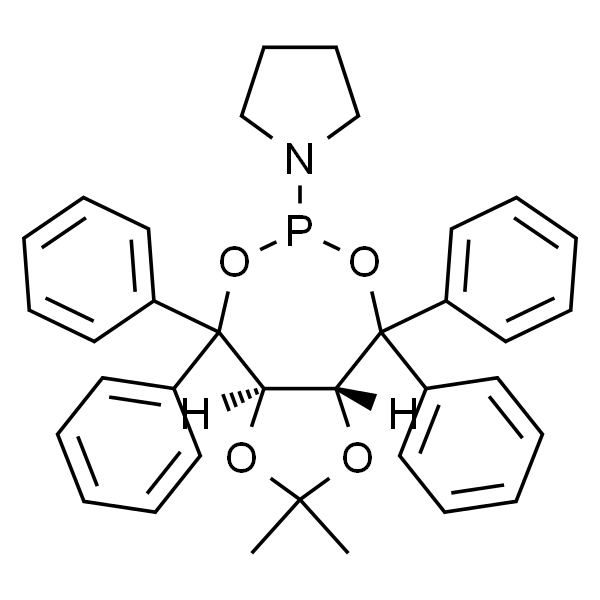1-[(3aR,8aR)-四氢-2,2-二甲基-4,4,8,8-四苯基-1,3-二噁唑并[4,5-e][1,3,2]二氧膦-6-基]吡咯烷