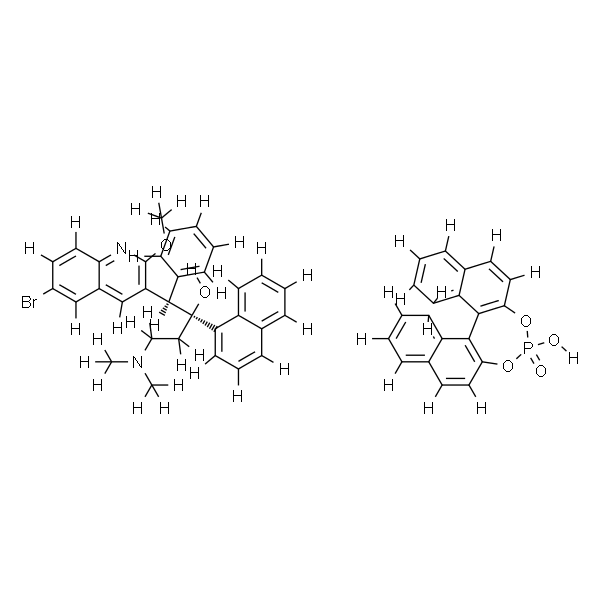 4-hydroxydinaphtho[2,1-d:1',2'-f][1,3,2]dioxaphosphepine 4-oxide compound with (1R,2S)-1-(6-bromo-2-methoxyquinolin-3-yl)-4-(dim