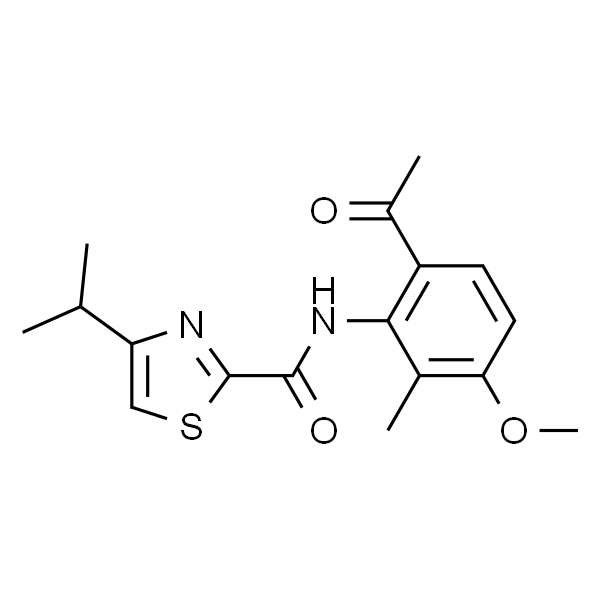 N-(6-乙酰基-3-甲氧基-2-甲基苯基)-4-异丙基噻唑-2-甲酰胺